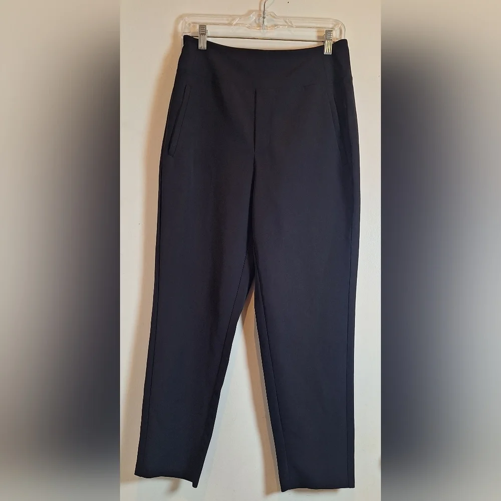 Athleta Endless High Rise Pants Womens 6 Black Straight Leg Pull On - Picture 1 of 7